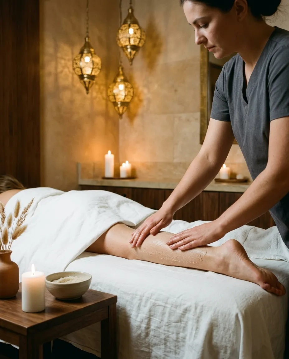 A body scrub in a treatment room