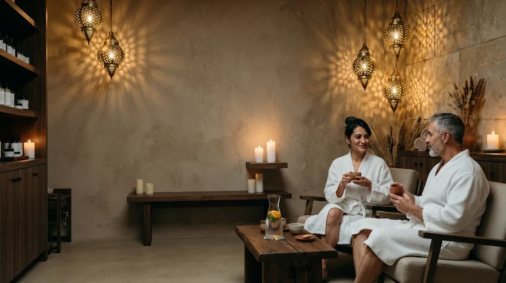 Warm tea in the relaxation lounge
